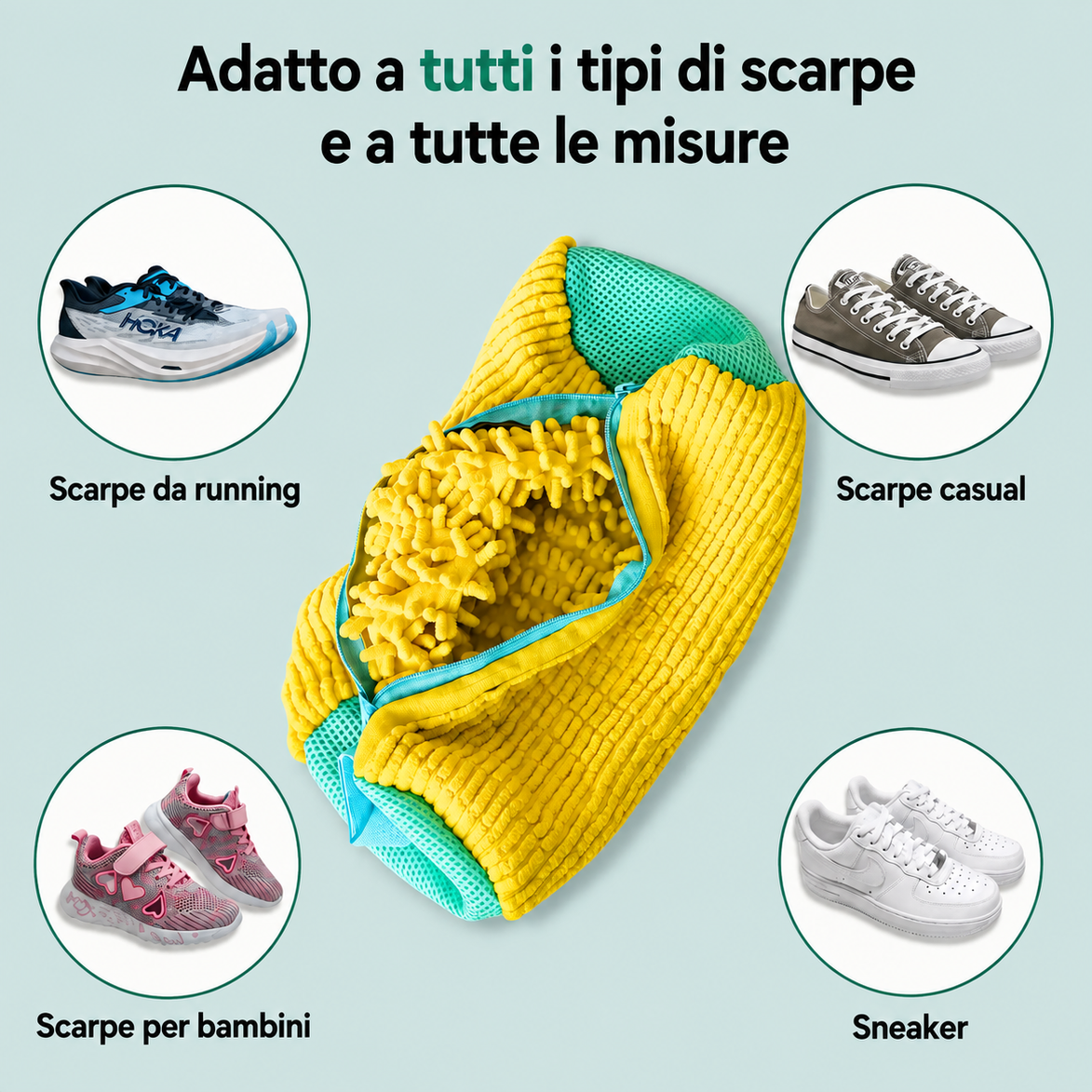 KickClean | Il sacchetto per scarpe senza odori e perfettamente pulite in soli 30 minuti