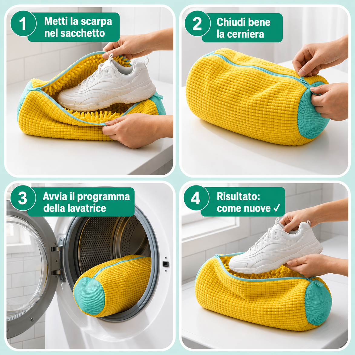 KickClean | Il sacchetto per scarpe senza odori e perfettamente pulite in soli 30 minuti