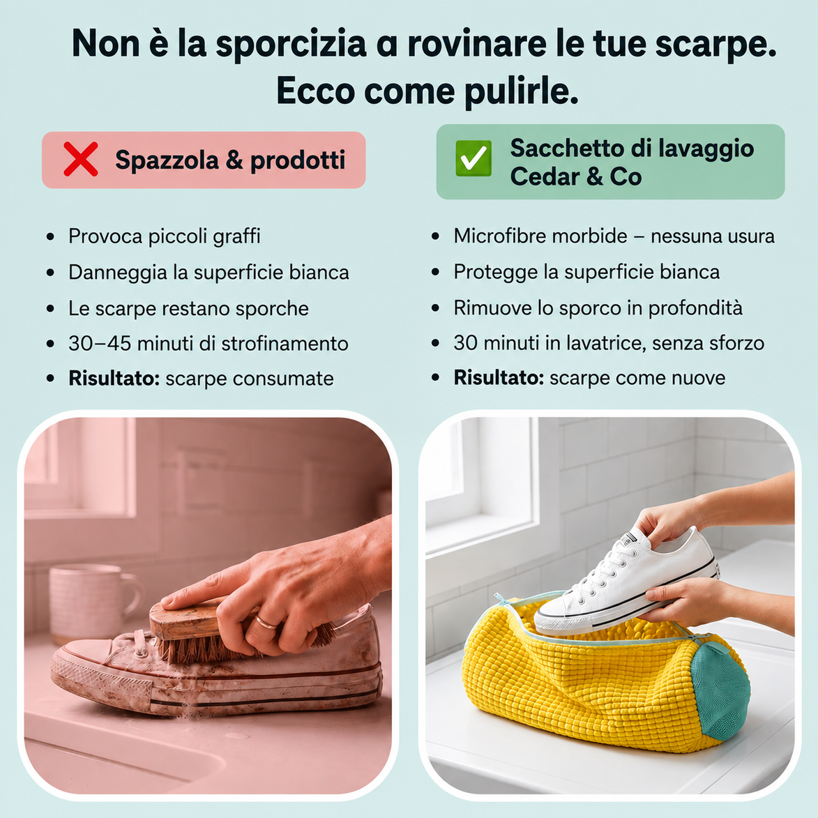 KickClean | Il sacchetto per scarpe senza odori e perfettamente pulite in soli 30 minuti