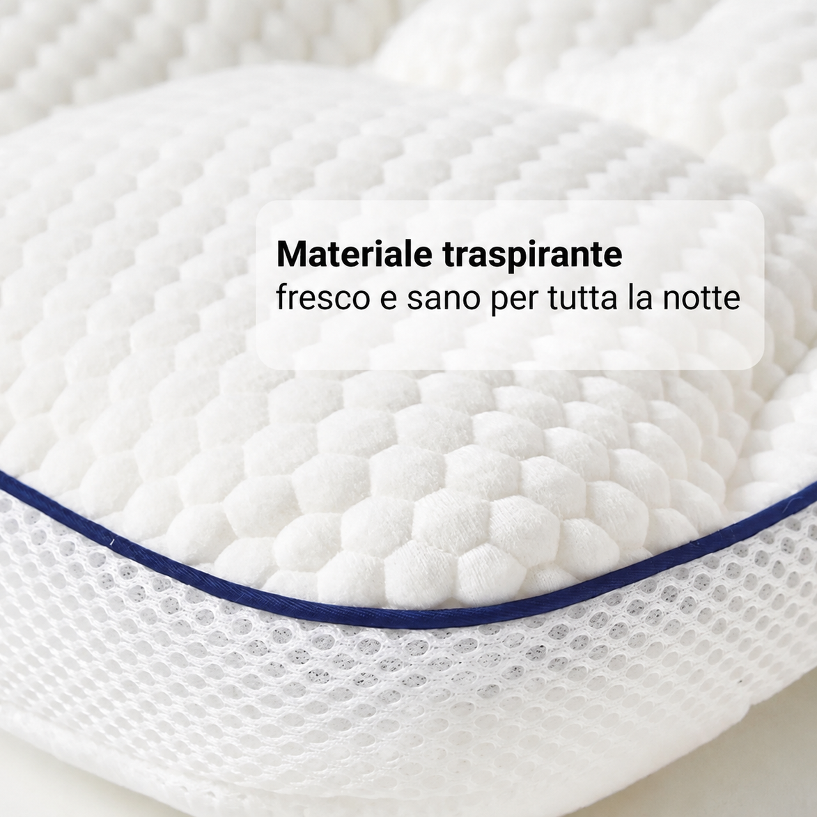 Il cuscino SogniSereni™ aiuta il tuo bambino a dormire più comodo e tranquillo, notte dopo notte — o ti rimborsiamo.