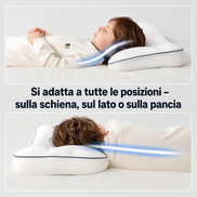 Il cuscino SogniSereni™ aiuta il tuo bambino a dormire più comodo e tranquillo, notte dopo notte — o ti rimborsiamo.